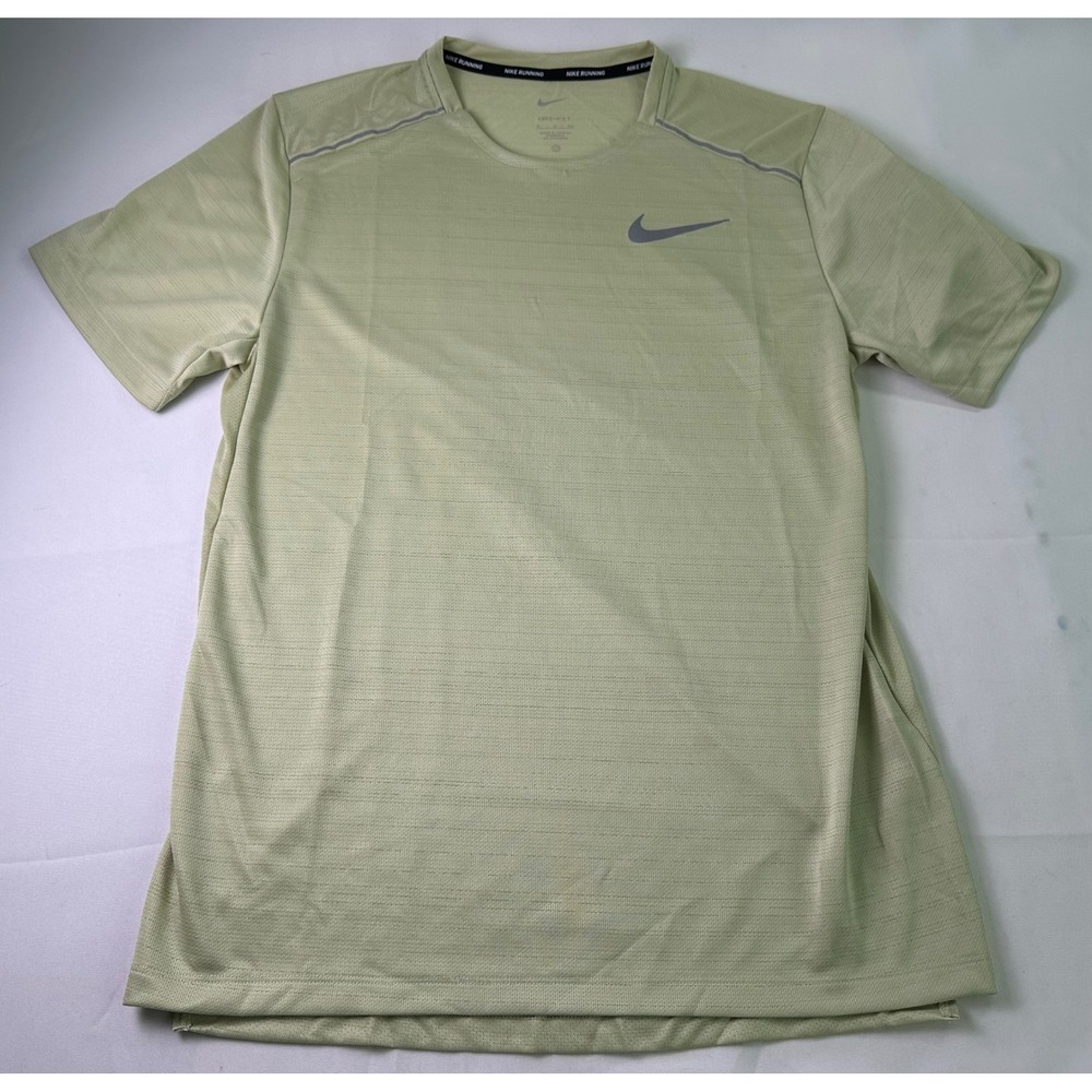 NEW Nike Men's Small S Dri-FIT Running Tee T-Shirt Light Green Move To Zero